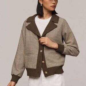 Anthropologie Plaid Sweater Blazer